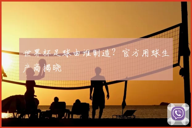 世界杯足球由谁制造?官方用球生产商揭晓