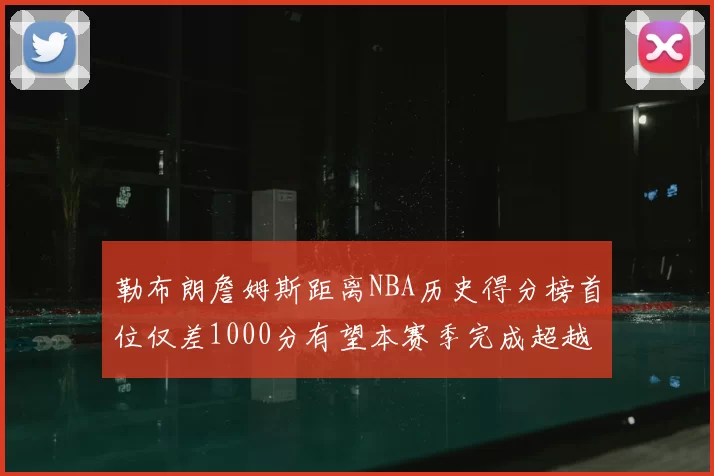 勒布朗詹姆斯距离NBA历史得分榜首位仅差1000分有望本赛季完成超越
